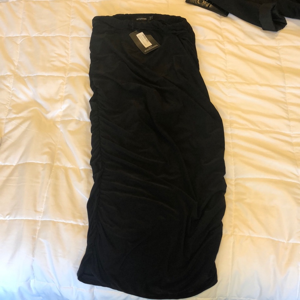 Pretty Little Thing Ruched Midi Skirt
